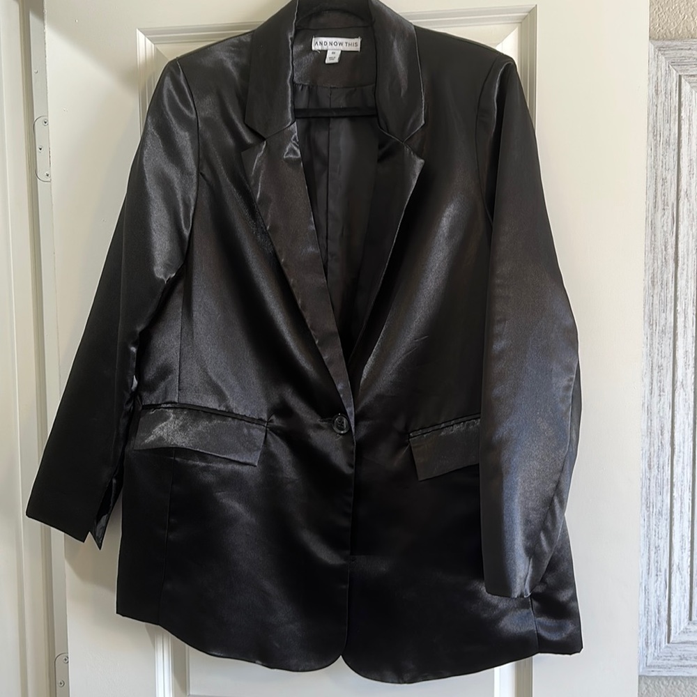 Black silk blazer